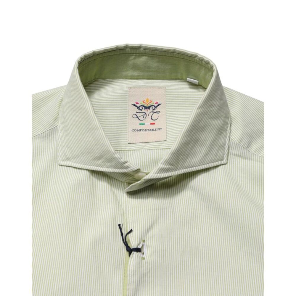 Domenico Tagliente Light Green Long Sleeves Formal Dress Men's Shirt